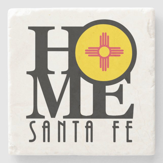 ZUHAUSE Santa Fe New Mexico Steinuntersetzer (Vorderseite)