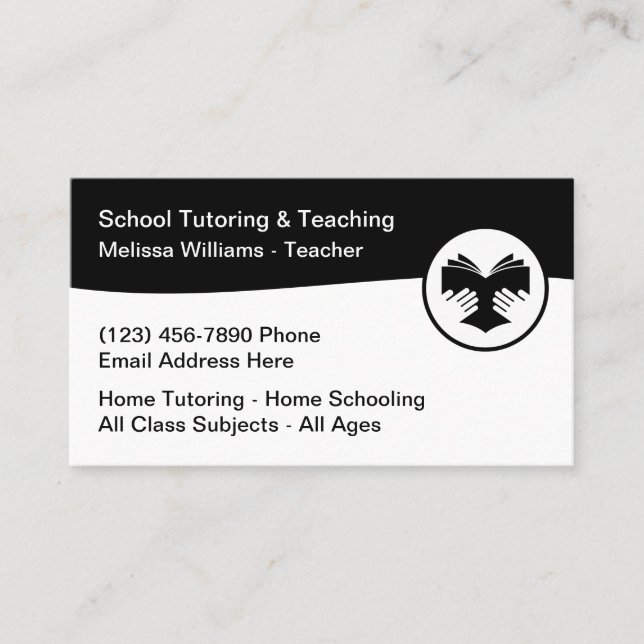 Zuhause School Teachor Tutoring Visitenkarte (Vorderseite)