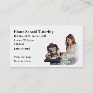 Zuhause School Tutoring Teacher Visitenkarte