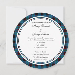 Zuhause Scottish Wedding Round Einladung