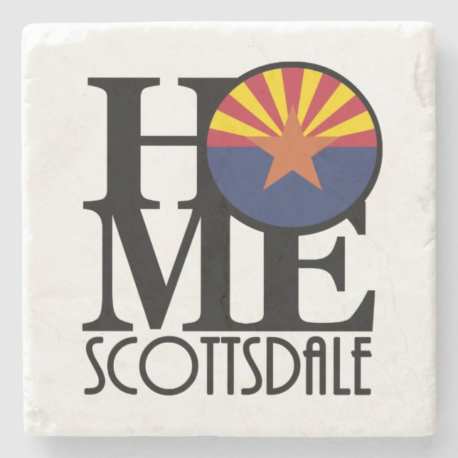 ZUHAUSE Scottsdale Arizona Steinuntersetzer (Vorderseite)