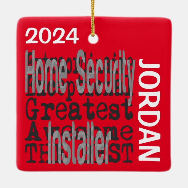 Zuhause Security Installer Extraordinaire CUSTOM Keramikornament (Rückseite)