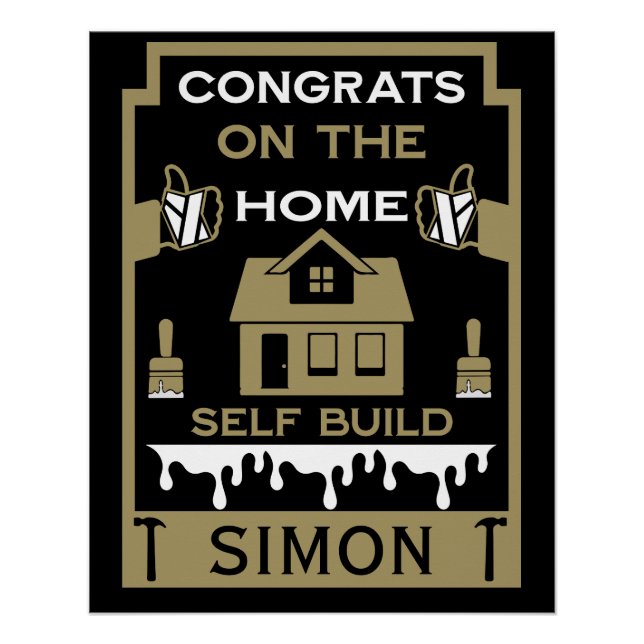 Zuhause Self-Build-Gratulation Poster (Vorderseite)