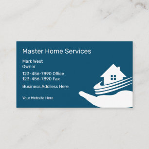 Zuhause Services Business Card Design Visitenkarte