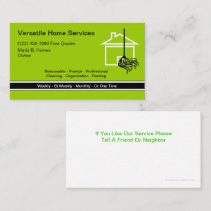 Zuhause Services Business Cards Visitenkarte