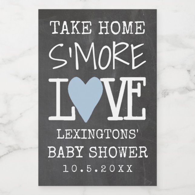 Zuhause S'More Liebe Baby Duschkabine schauen Lebensmitteletikett (Einzelnes Label)