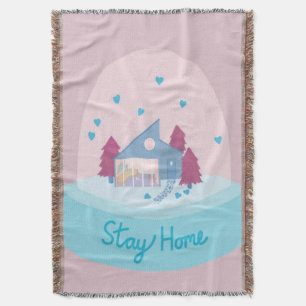 Zuhause Snow Globe bleibe Hearts Decke