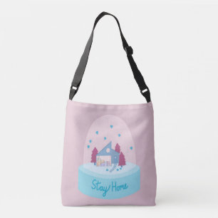 Zuhause Snow Globe bleibe Hearts Tragetaschen Mit Langen Trägern