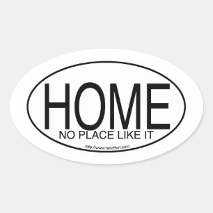Zuhause Sprichwort Euro Oval Decal Slogan Ovaler Aufkleber