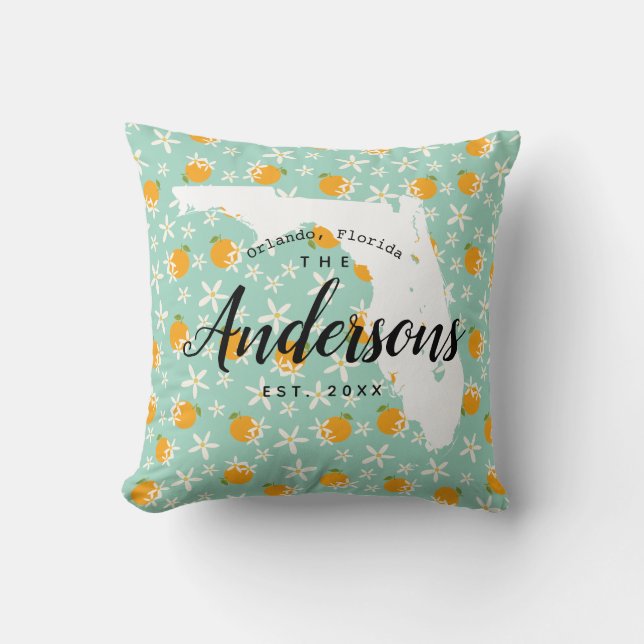 Zuhause Staat Blume Florida Orange Blossom Kissen (Vorderseite)