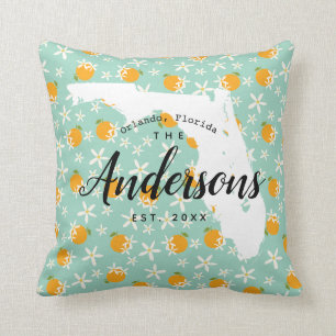 Zuhause Staat Blume Florida Orange Blossom Kissen