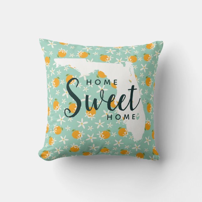 Zuhause Staat Blume Florida Orange Blossom Throw P Kissen (Vorderseite)