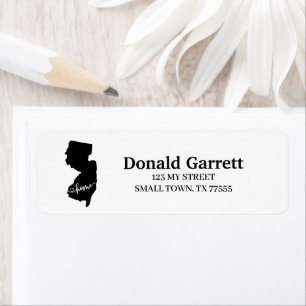 Zuhause Staat Kontur Heart New Jersey-Adresse