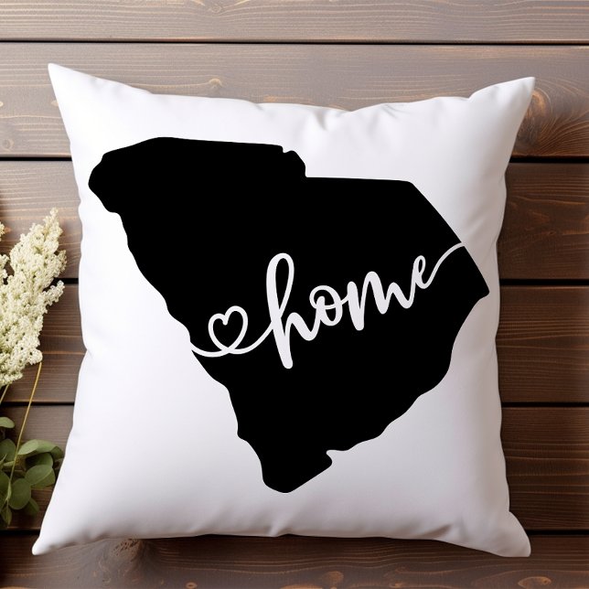 Zuhause Staat Kontur Herz South Carolina Kissen (Von Creator hochgeladen)