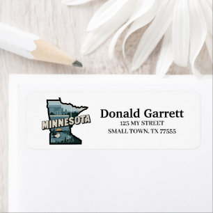 Zuhause Staat Minnesota Retro Farbadresse