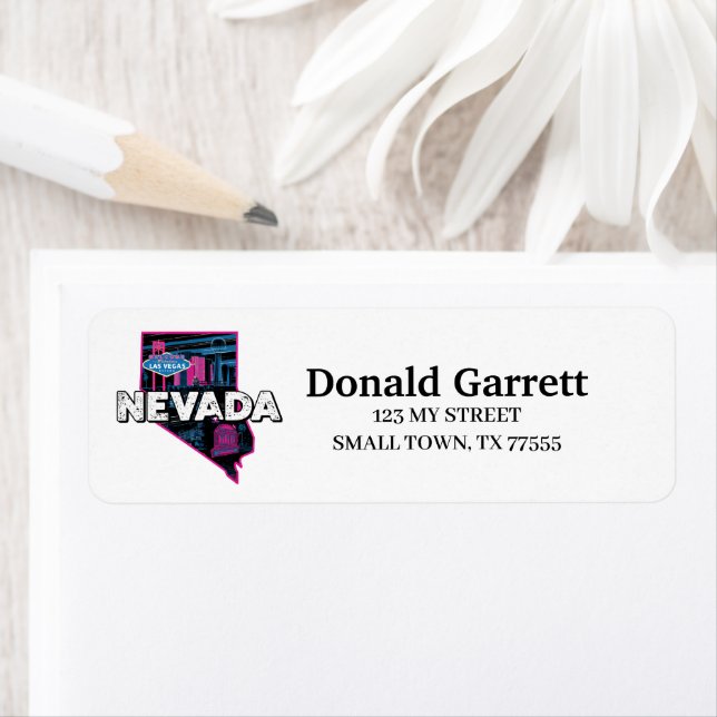 Zuhause Staat Nevada Retro Farbadresse (Insitu)