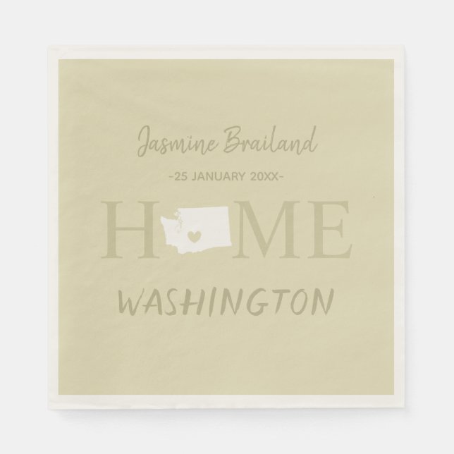 Zuhause Staat von West Washington personlaize Part Serviette (Vorderseite)
