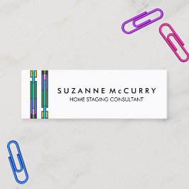 Zuhause-Stationierung der Farbbeschichtung Mini Visitenkarte