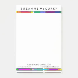 Zuhause-Stationierung von farbigen Hartglas-Geräte Post-it Klebezettel