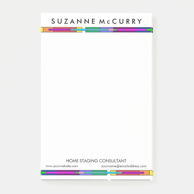 Zuhause-Stationierung von farbigen Hartglas-Geräte Post-it Klebezettel (Vorderseite)