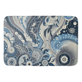 Zuhause Studio Indigo Bloom Badematte