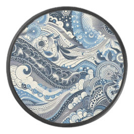 Zuhause Studio Indigo Bloom Eishockey Puck