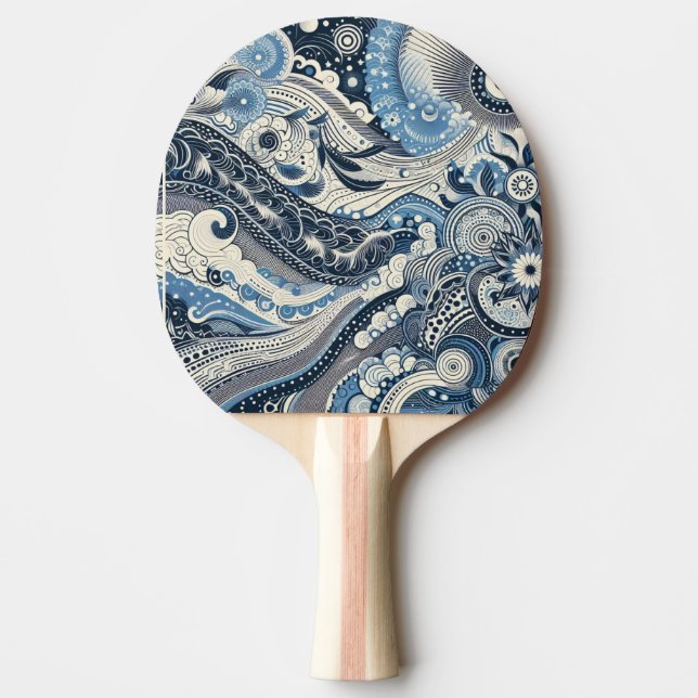 Zuhause Studio Indigo Bloom Tischtennis Schläger (Vorderseite)