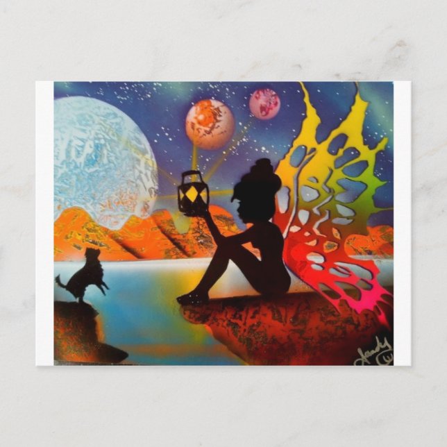 Zuhause suchen postkarte (Vorderseite)