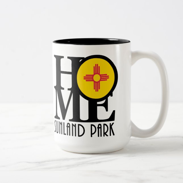 ZUHAUSE Sunland Park New Mexico 15oz Zweifarbige Tasse (Rechts)