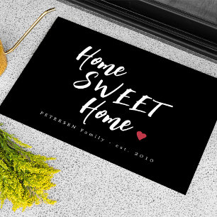 Zuhause Süßer Zuhause Familienname personalisiert Fußmatte