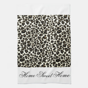 Zuhause-süßer Zuhausecheetah-Druck Handtuch