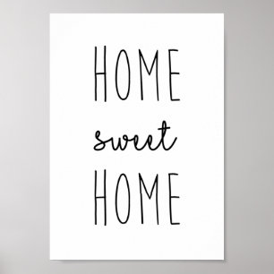 Zuhause-süßes Zuhause-Druck-Plakat Poster