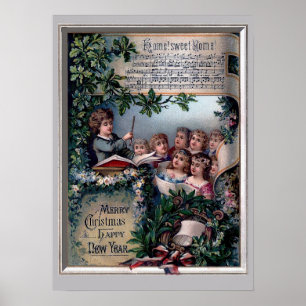 Zuhause-süßes Zuhause für Weihnachten Poster