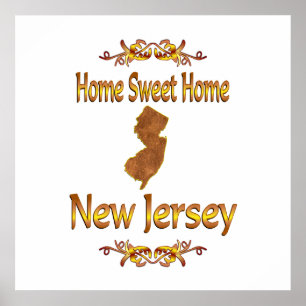 Zuhause-süßes Zuhause New-Jersey Poster