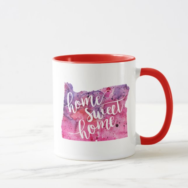 Zuhause-süßes Zuhause Oregon Tasse (Rechts)