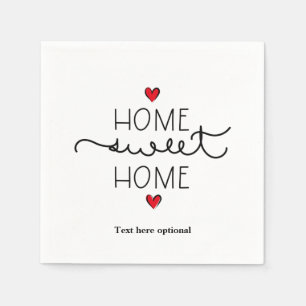 Zuhause Süßes Zuhause, Papierplatte Serviette