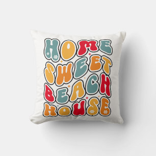 Zuhause Sweet Beach House Retro bunt Kissen