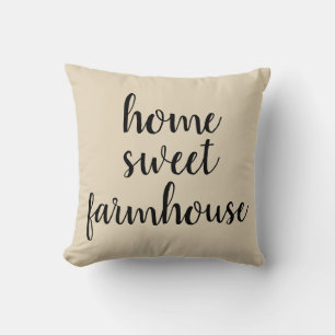 Zuhause Sweet Farmhouse Beige Kissen Kissen