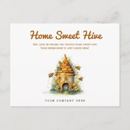 Zuhause Sweet Hive Real Anwesen Farm Postkarte