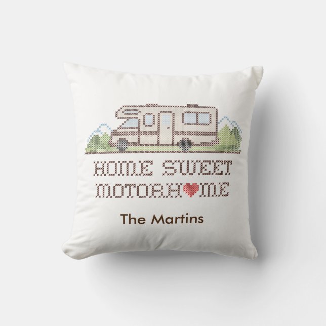 Zuhause Sweet Motor Zuhause Kissen (Vorderseite)