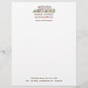 Zuhause Sweet Motor Zuhause Letterhead Briefkopf