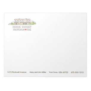 Zuhause Sweet Motor Zuhause Notepad Notizblock