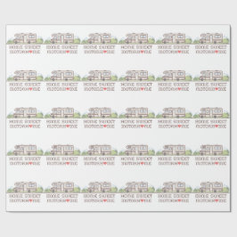 Zuhause Sweet Motor Zuhause Wrapping Paper Geschenkpapier