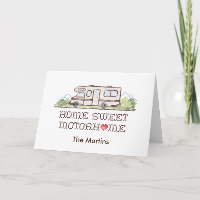Zuhause Sweet Motorhome Card Dankeskarte (Vorderseite)