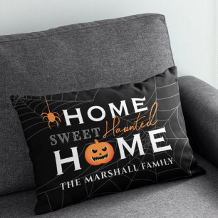 Zuhause Sweet Spuk Zuhause Personalisiert Hallowee Dekokissen
