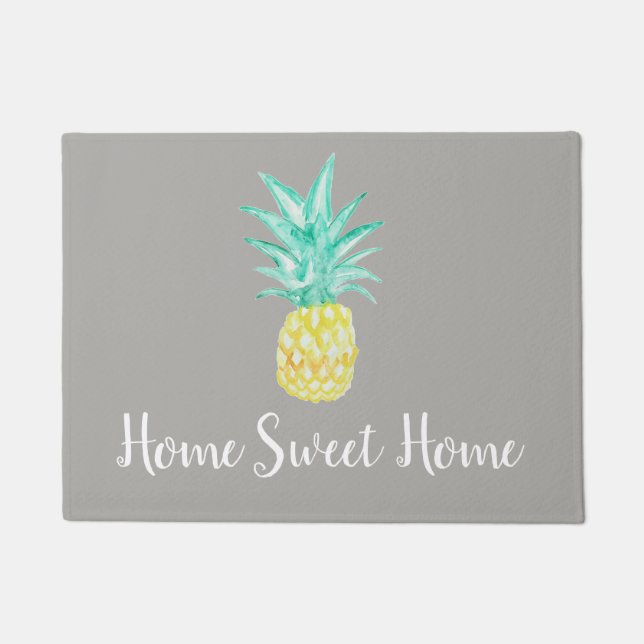 Zuhause Sweet Zuhause Ananas Tropische Bodenmatte Fußmatte (Vorderseite)