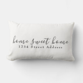 Zuhause Sweet Zuhause & Anschrift | Skript | weiß Kissen Für Draußen