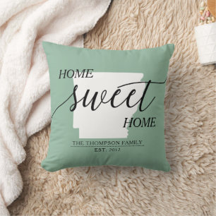 Zuhause Sweet Zuhause Arizona Staat Familienname Kissen