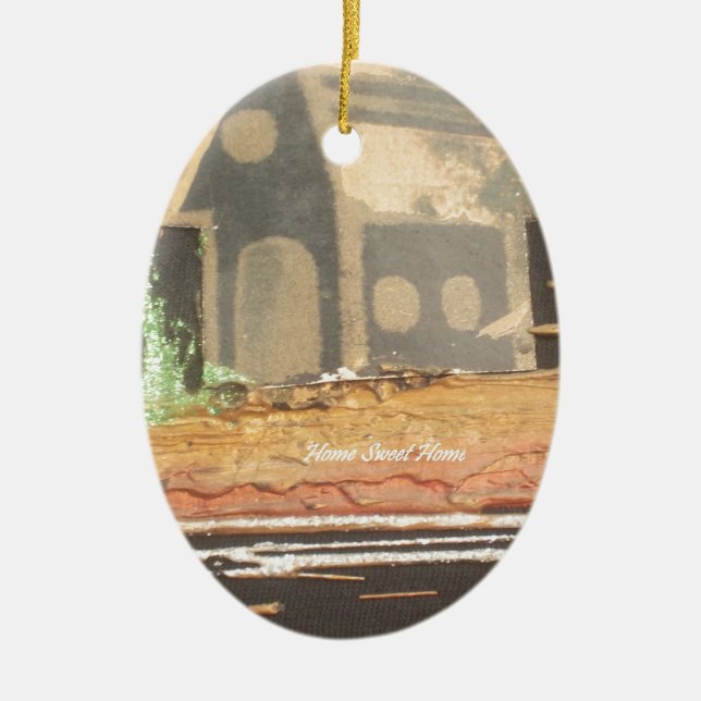 Zuhause Sweet Zuhause Art Print Keramik Ornament (Vorne)