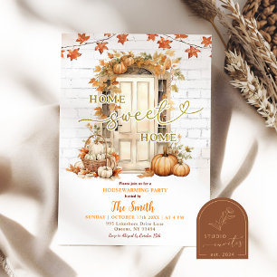 Zuhause Sweet Zuhause Autumn Leaves Housewarming Einladung